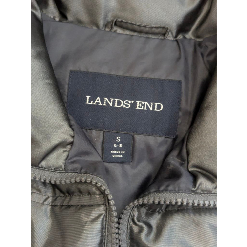 Lands' End Quilted Down Puffer Vest Small 6b8 Mocha Brown - Picture 3 of 11